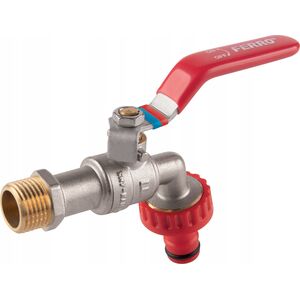Ferro KCPN1 ZAWÓR CZERP.KULOWY Z PLAST. SZYBKOZŁĄCZKĄ 1/2" FERRO // ZKC-15-PLAST-R-COMFORT-FER