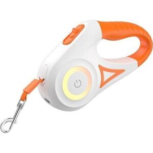 Rojeco Smycz automatyczna LED Rojeco 5m (pomarańczowo-biała)
