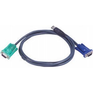 Aten Kable KVM, 2m, Czarny (AKCATEKKV0031)