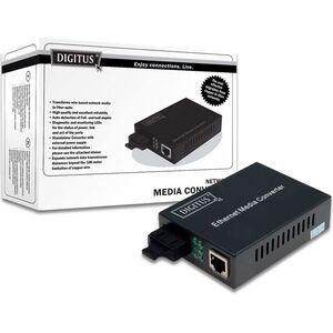 Konwerter światłowodowy Digitus 100BaseTX do 100BaseFX SC DN-82020 (A-DN-82020)