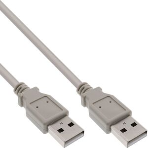 Kabel USB InLine USB-A - USB-A 0.5 m Szary (34305H)