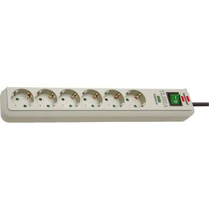Listwa zasilająca Brennenstuhl Eco-Line przeciwprzepięciowa 6 gniazd 1.5 m szara (1159750015)
