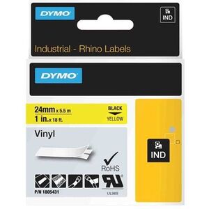 Dymo etykieta Rhino zółta 1805431 nadruk czarny