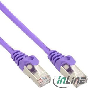 InLine Patchcord, Cat.5e, SF/UTP, 10m, Fioletowy (72500P)