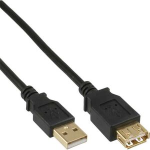 Kabel USB InLine USB-A - USB-A 5 m Czarny (34605S)