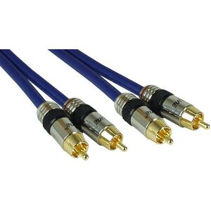 Kabel InLine RCA (Cinch) x2 - RCA (Cinch) x2 2m niebieski (89702P)