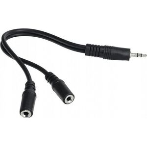 Kabel InLine Jack 3.5mm - Jack 3.5mm x2 0.2m czarny (99300)