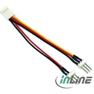 InLine 3-pin - 3-pin x2, 0.1m, Wielokolorowy (33433L)