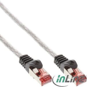 InLine Patchcord, Cat.6, S/FTP, 0.5m, przeźroczysty (76450T)
