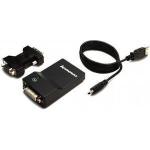 Adapter USB Lenovo 0B47072 USB - VGA Czarny  (0B47072)