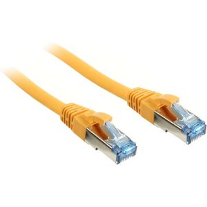 InLine Patch kabel sieciowy Cat.6A, S/FTP (PiMf), 500MHz, żółty, 2m (76802Y)