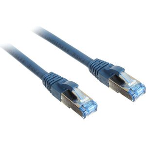 InLine Patch kabel sieciowy Cat.6A, S/FTP (PiMf), 500MHz, niebieski, 7,5m (76807B)