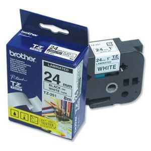 Brother TZe251CIV 24mm white/black (TZE251CIV)