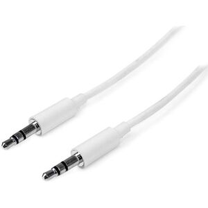 Kabel StarTech Jack 3.5mm - Jack 3.5mm 1m biały (MU1MMMSWH)