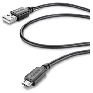 Kabel USB Cellular Line USB-A - 1.1 m Czarny (CUSBDATACABMICROUSB)