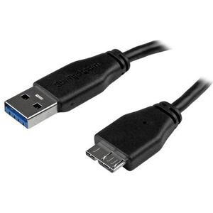 Kabel USB StarTech USB-A - micro-B 2 m Czarny (USB3AUB2MS)