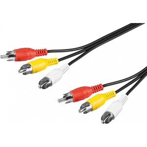 Kabel Goobay RCA (Cinch) x3 - RCA (Cinch) x3 5m czarny (50383)