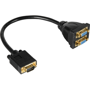 Kabel Goobay D-Sub (VGA) - D-Sub (VGA) x2 0.2m czarny (93263)