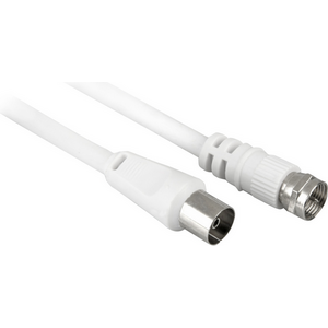 Kabel Goobay Antenowy - Antenowy (F) 1.5m biały (11829)