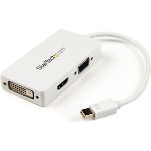 Adapter AV StarTech DisplayPort Mini - HDMI - D-Sub (VGA) - DVI biały (MDP2VGDVHDW)