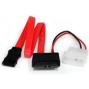 StarTech SATA - SATA Slimline + Molex, 0.3m, Czerwony (SLSATAF12)