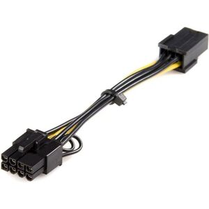 StarTech PCIe 6-pin - PCIe 8-pin, 0.15m, Żółty (PCIEX68ADAP)