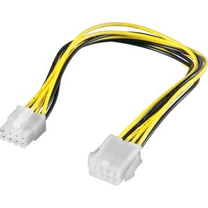 Goobay ATX/EPS 8-pin - ATX/EPS 8-pin, 0.28m, Czarno-żółty (51361)