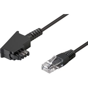 Goobay goobay TAE Anschlusskabel DSL/VDSL, Kabel schwarz, 15 Meter - 51236