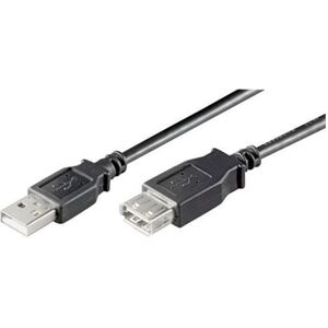 Kabel USB Goobay USB-A - USB-A 5 m Czarny (68905)