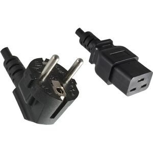 Kabel zasilający Roline Schuko IEC320-C19 16A/250V, 2m, czarny (19.08.1552)