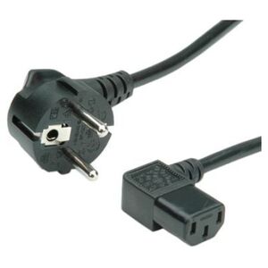 Kabel zasilający Value Euro/ IEC 320-C13, 1.8m, kątowy, czarny (19.99.1118)