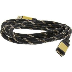 Kabel USB Roline USB-A - 2 m Czarny Złoty (11.02.8879)