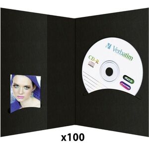 Daiber Etui paszportowe z kieszenią na CD, 10x15 czarne, 100 sztuk (6613)
