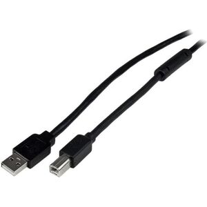 Kabel USB StarTech USB-A - USB-B 20 m Czarny (USB2HAB65AC)