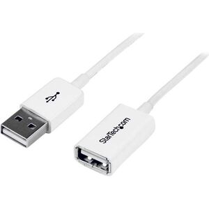 Kabel USB StarTech USB-A - USB-A 3 m Biały (USBEXTPAA3MW)