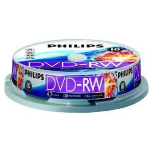 Philips DVD-RW 4.7 GB 4x 10 sztuk (DN4S4B10F/00)