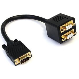 StarTech 0.3m czarny (VGASPL1VV)