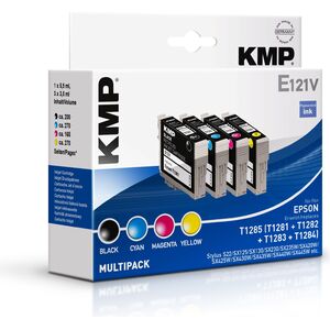 Tusz KMP KMP E121V zestaw tuszy czarny, cyjan, magenta, żółty, do Epson T 128 (1616,4050)