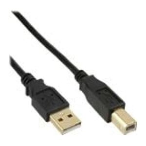Kabel USB InLine USB-A - USB-B 0.3 m Czarny (34503S)
