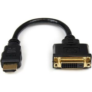 Kabel StarTech HDMI - DVI-D 0.3m czarny (HDDVIMF8IN)
