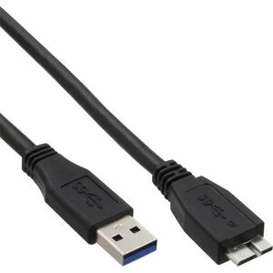 Kabel USB InLine USB-A - micro-B 1 m Czarny (35410)