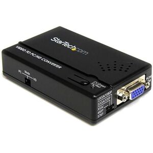 Adapter AV StarTech Composite Video - S-Video - D-Sub (VGA) czarny (VID2VGATV2)