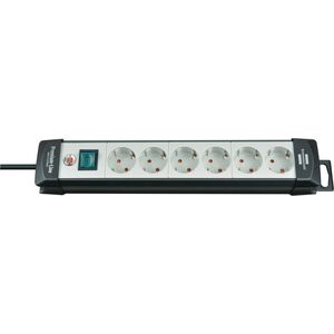 Listwa zasilająca Brennenstuhl Premium-Line 6 gniazd 5 m biało-czarna (1951560101)