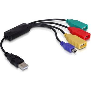 HUB USB Delock 3x USB-A 2.0 (61724)