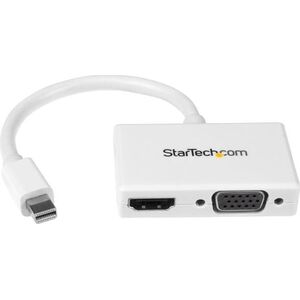 Adapter AV StarTech DisplayPort Mini - HDMI - D-Sub (VGA) biały (MDP2HDVGAW)
