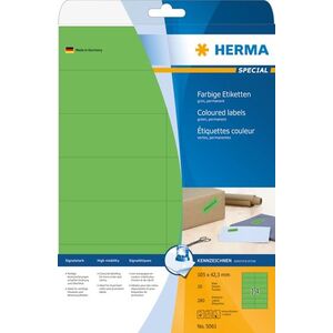 Herma Etykiety kolorowe A4, papier matowy zielony, 280 szt (5061)