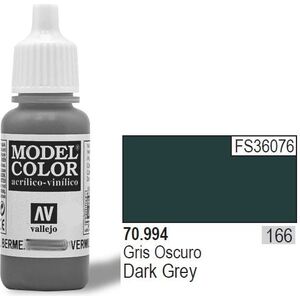 Vallejo Farba Nr166 Dark Grey Matt 17ml - 70994