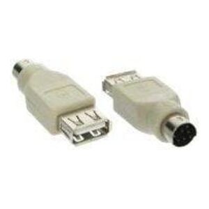 Adapter USB USB - PS/2 Biały  (---)