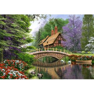 Castorland Puzzle 1000 elementów Chata nad rzeką (102365-1)