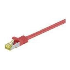 Patchcord, S/FTP, Cat7, 0.25m, czerwony